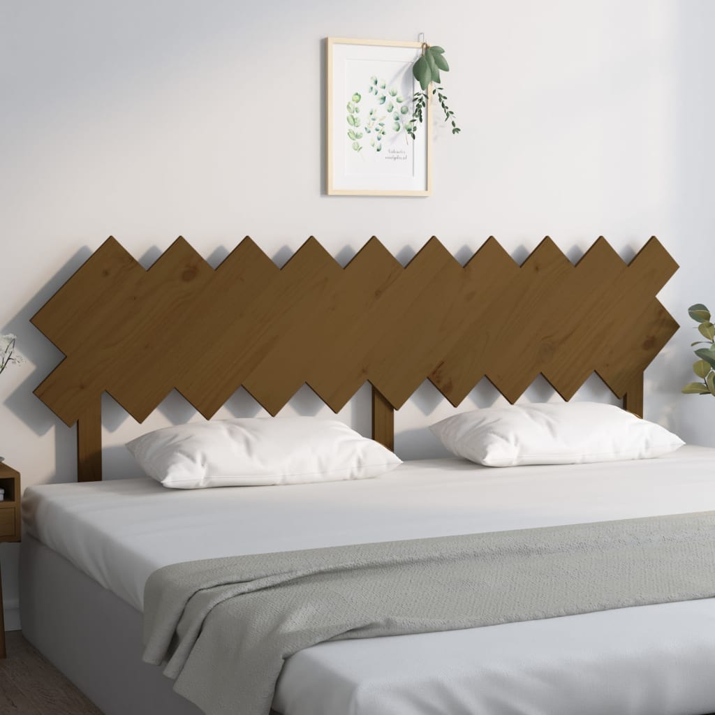 vidaXL Tăblie de pat, maro miere, 196x3x80,5 cm, lemn masiv de pin