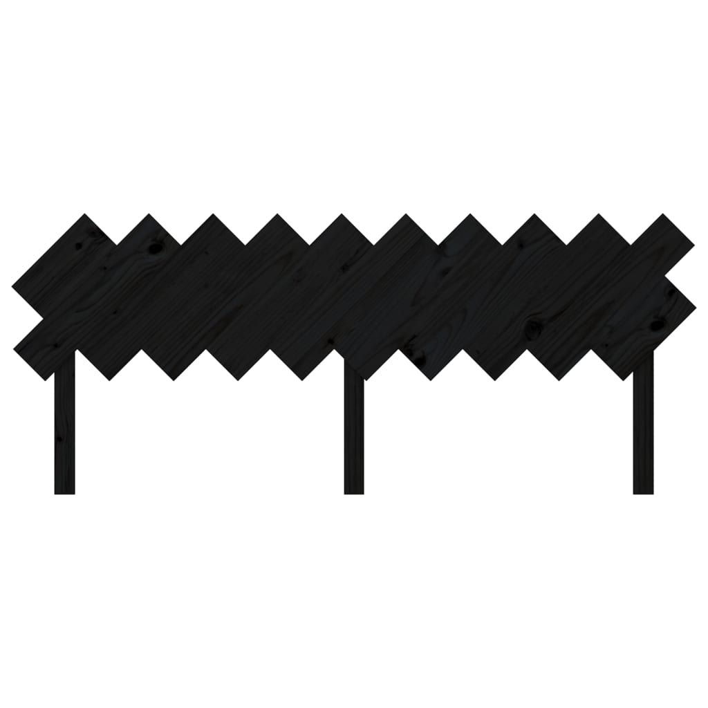 Lovos galvūgalis, juodas, 196x3x80,5cm, pušies medienos masyvas | Stepinfit