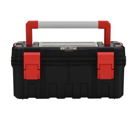vidaXL Εργαλειοθήκη Μαύρη και Κόκκινη 55 x 28 x 26,5 εκ.