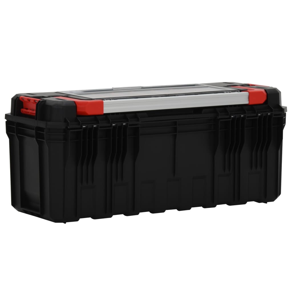 Kufr na nářadí černý a červený 65 x 28 x 31,5 cm