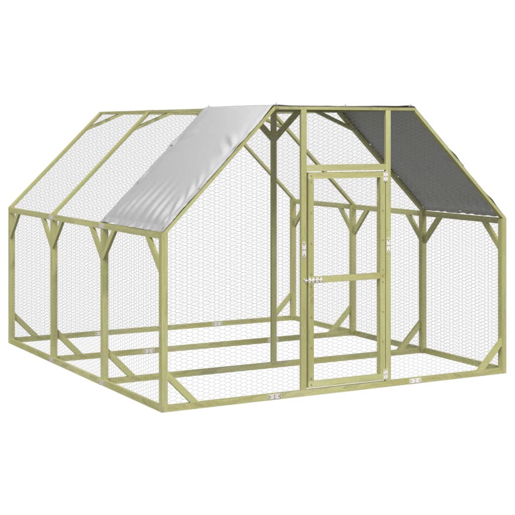 vidaXL Kurník 268x300x190 cm impregnované masivní borové dřevo