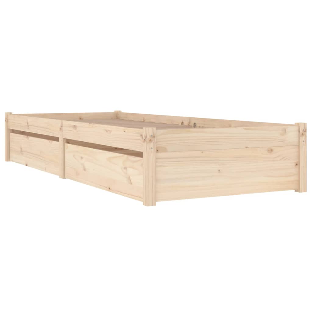 vidaXL Bedframe met lades 75x190 cm afbeelding