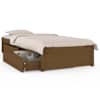 vidaXL voodiraam sahtlitega, meepruun, 90 x 190 cm
