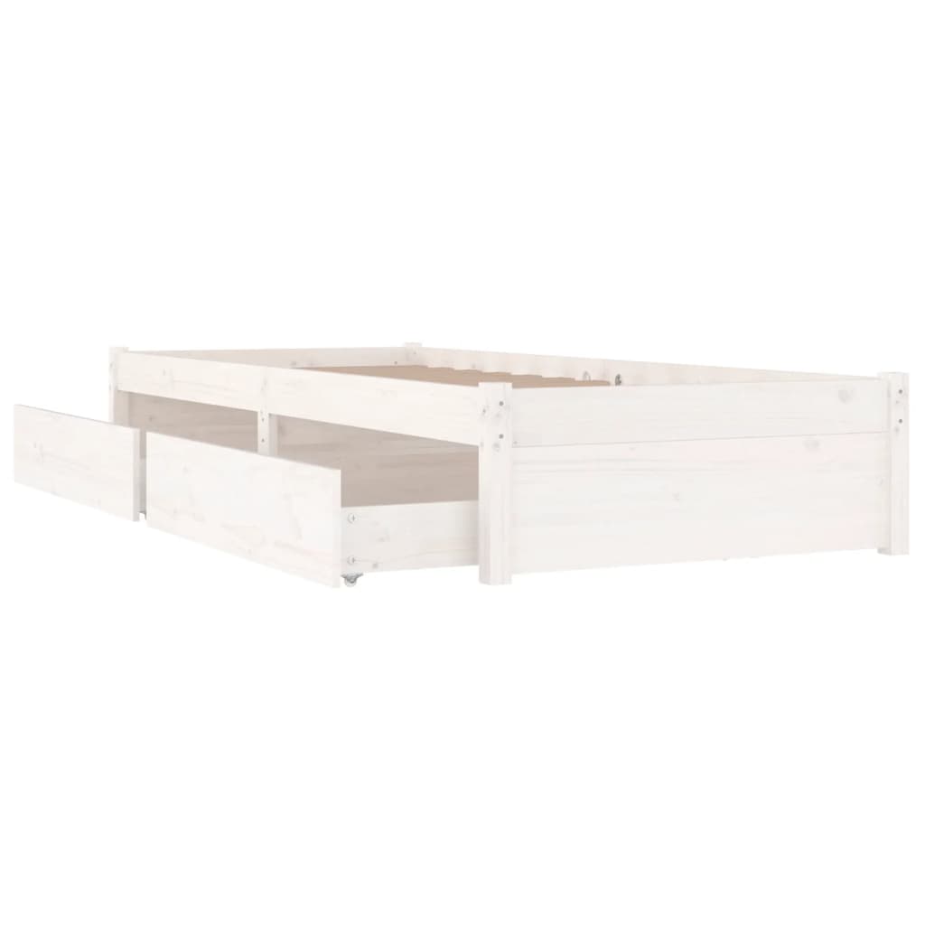 

vidaXL Bedframe met lades wit 90x200 cm