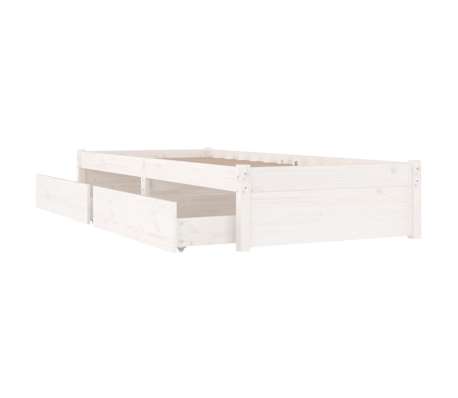 vidaXL Estructura de cama con cajones blanco 100x200 cm