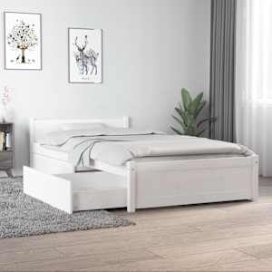 Rám postele se zásuvkami bílý 90 x 190 cm Single - obrázek 1
