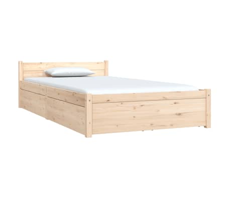 vidaXL Cadre de lit avec tiroirs 90x200 cm