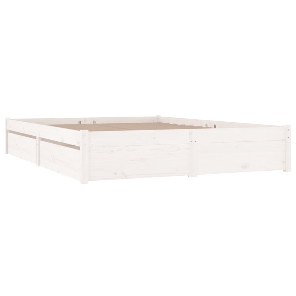 Bett mit Schubladen Weiß 180x200 cm 6FT Super King-3