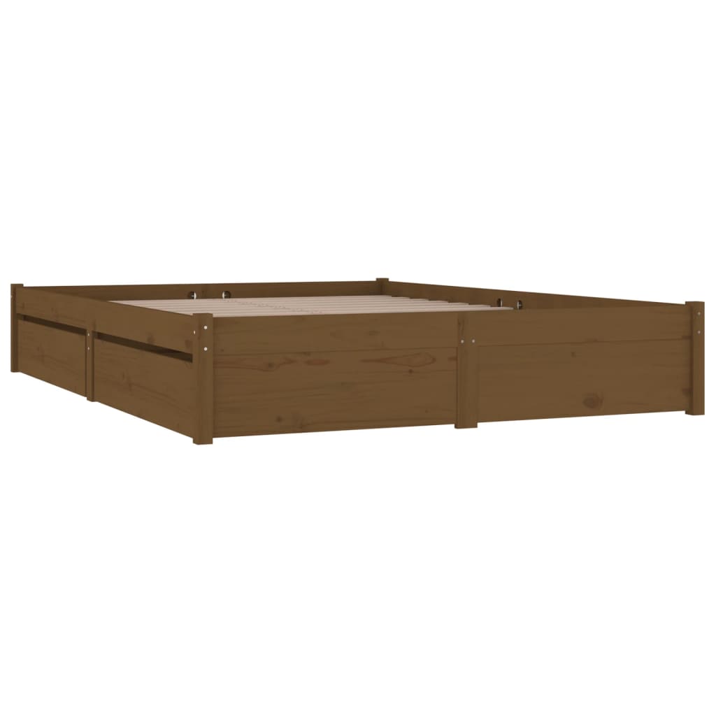 

vidaXL Bedframe met lades honingbruin 180x200 cm 6FT Super King
