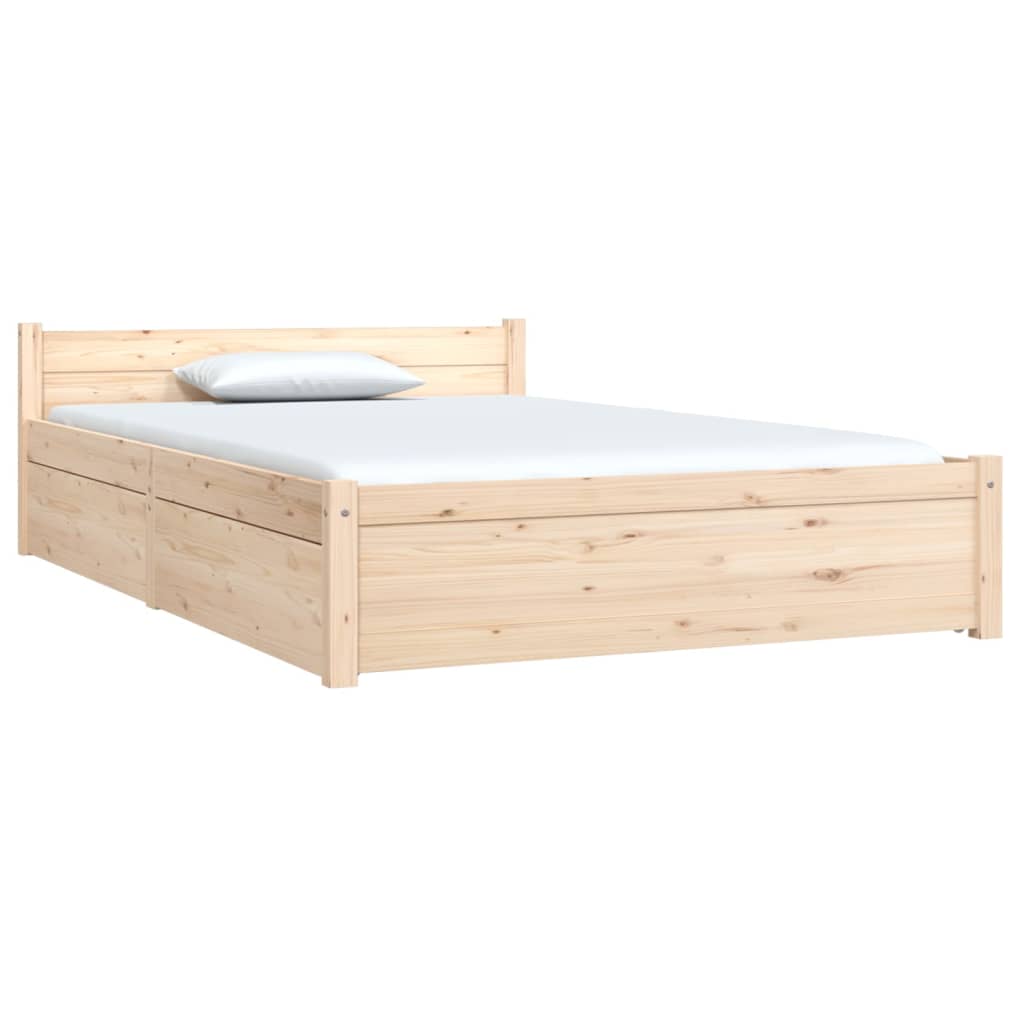 vidaXL Estructura de cama con cajones 120x190 cm