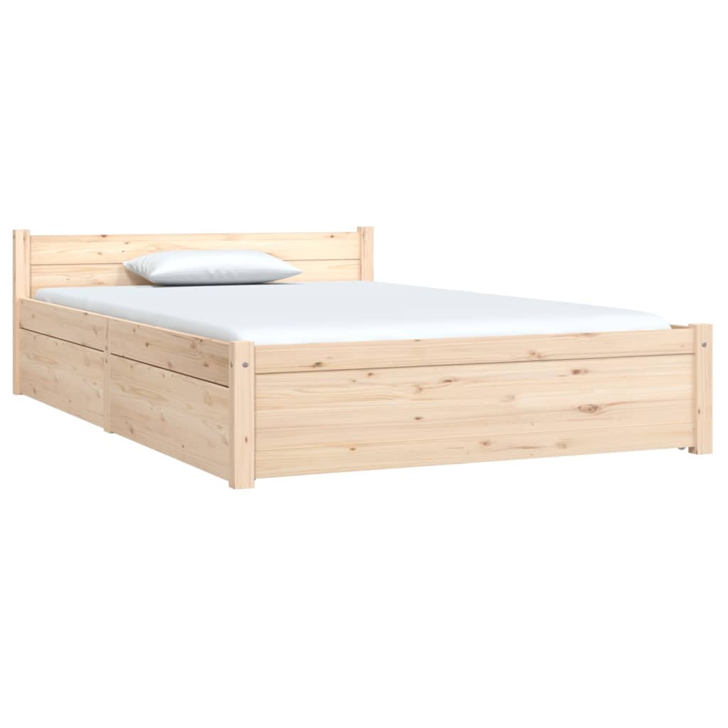 vidaXL Estrutura de cama c/ gavetas 120x190 cm pequena casal