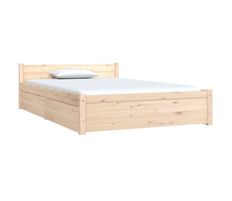 vidaXL Bed Frame with Drawers 120x190 cm Small Double