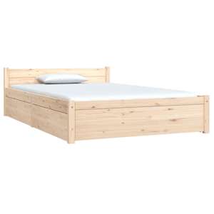 vidaXL Lovos rėmas su stalčiais, 120x190cm, dvivietis