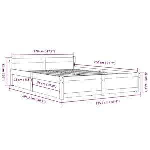 Rám postele se zásuvkami bílý 120 x 200 cm - obrázek 11