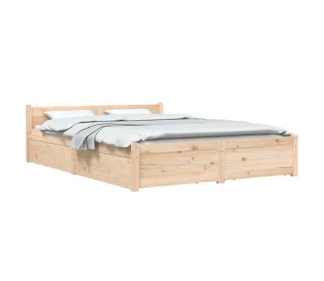 vidaXL Bed Frame with Drawers 140x200 cm