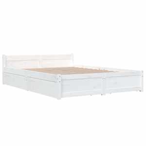Rám postele se zásuvkami bílý 150 x 200 cm King Size - obrázek 4