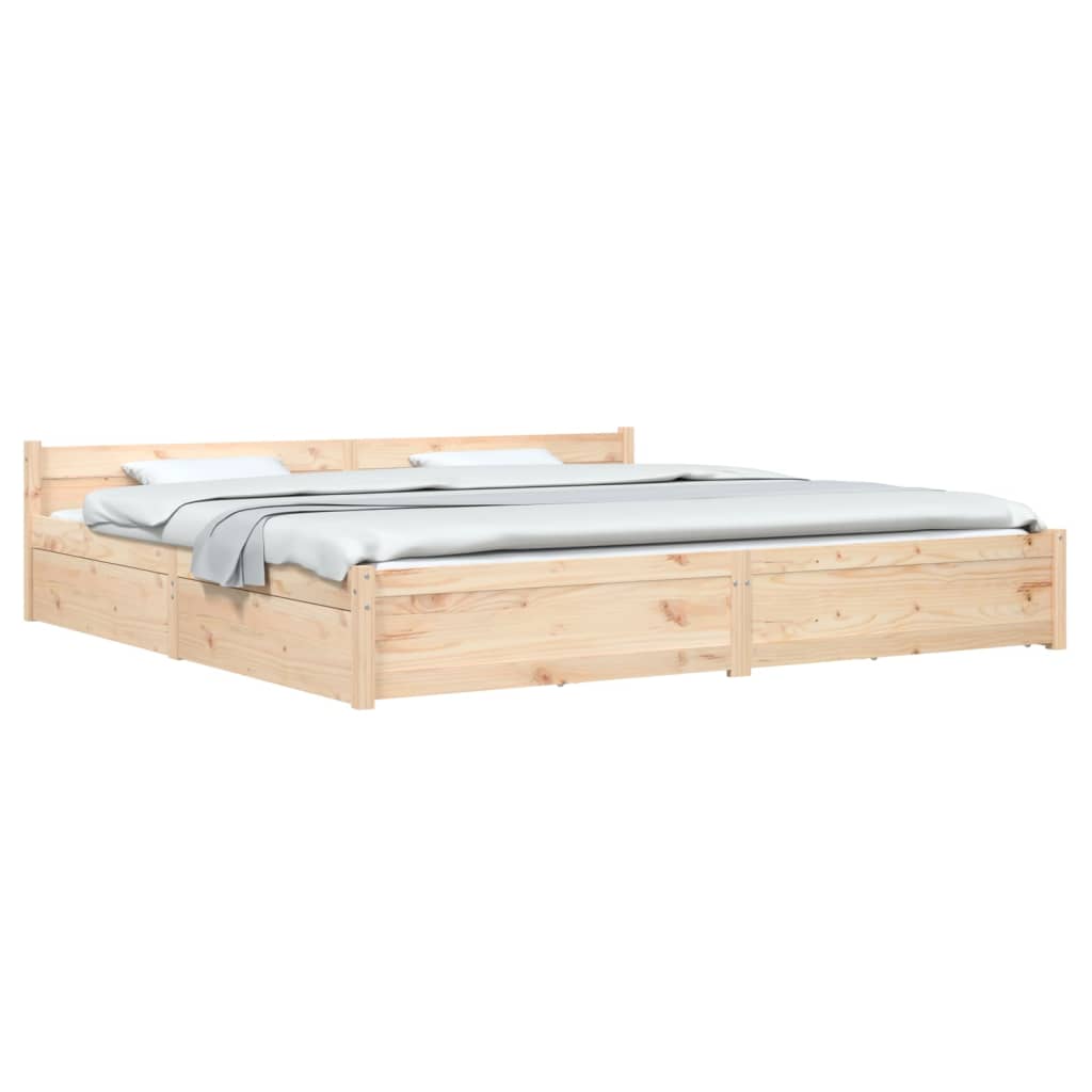 vidaXL Bedframe met lades 180x200 cm 6FT Super King