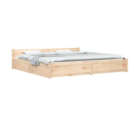 vidaXL Bett mit Schubladen 180x200 cm