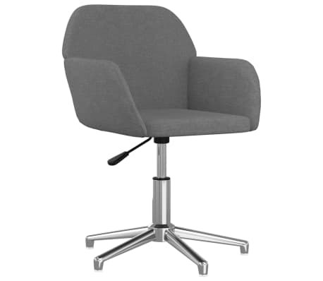 vidaXL Swivel Dining Chairs 2 pcs Light Grey Fabric