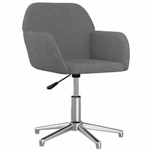 vidaXL Swivel Dining Chairs 2 pcs Light Grey Fabric