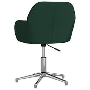 Otočné jídelní židle 2 ks tmavě zelené textil - obrázek 6