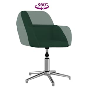 Otočné jídelní židle 2 ks tmavě zelené textil - obrázek 7