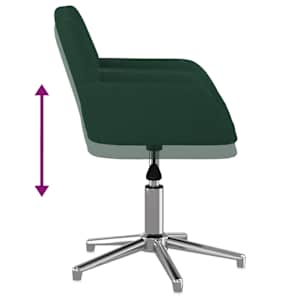 Otočné jídelní židle 2 ks tmavě zelené textil - obrázek 8