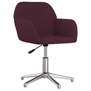 vidaXL Pasukamos valgomojo kėdės, 2vnt., violetinės spalvos, audinys