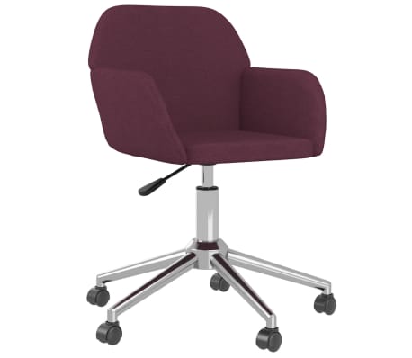 vidaXL Pasukamos valgomojo kėdės, 2vnt., violetinės spalvos, audinys