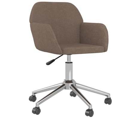 vidaXL Pasukamos valgomojo kėdės, 2vnt., taupe spalvos, audinys