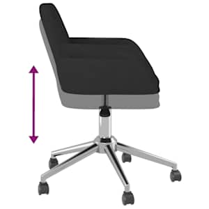 Otočné jídelní židle 2 ks černé textil - obrázek 8