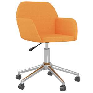 vidaXL Pasukamos valgomojo kėdės, 2vnt., tamsiai geltonos, audinys