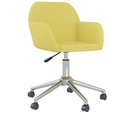 vidaXL Pasukamos valgomojo kėdės, 2vnt., &scaron;viesiai žalios, audinys