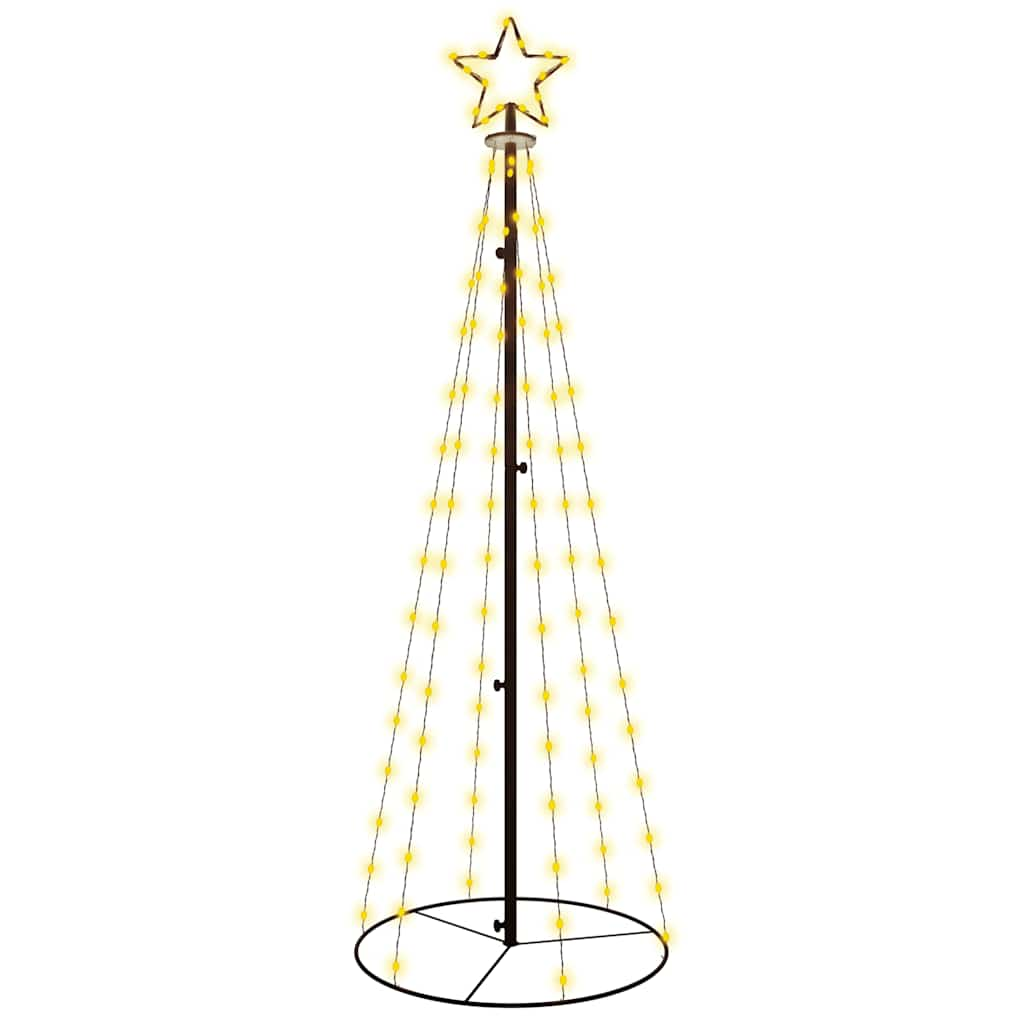 

vidaXL Christmas Cone Tree Warm White 108 LEDs 2x6 ft