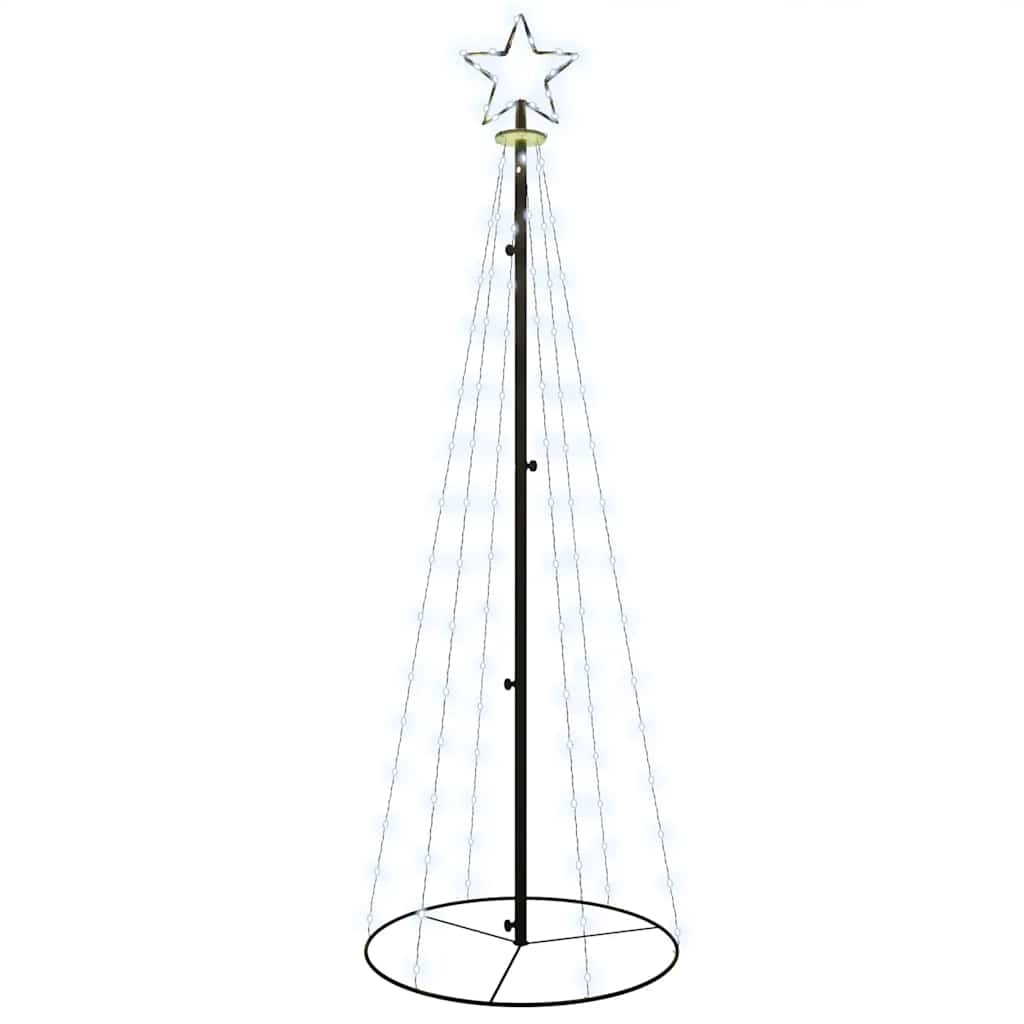 

vidaXL Christmas Cone Tree Cold White 108 LEDs 2x6 ft