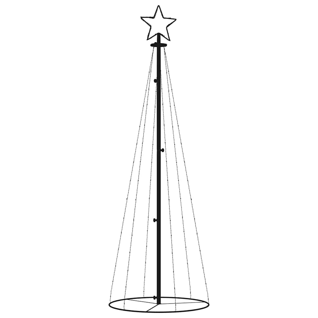 vidaXL Brad de Crăciun conic, 108 LED-uri, alb rece, 70x180 cm