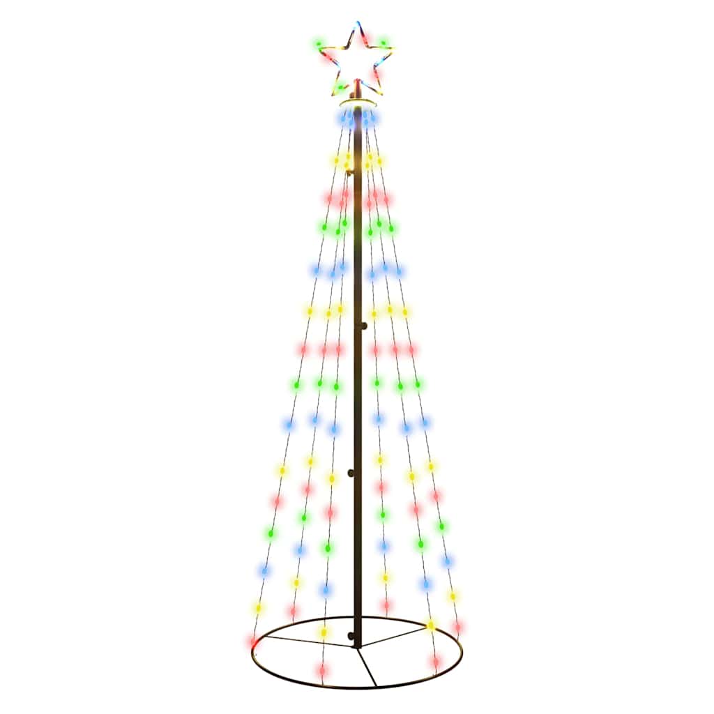 

vidaXL Christmas Cone Tree Colorful 108 LEDs 2x6 ft