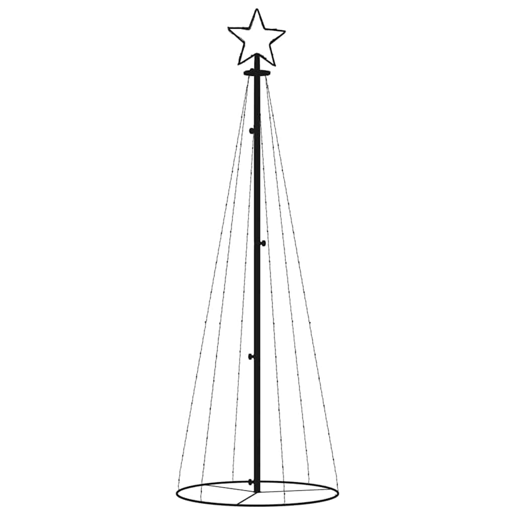 vidaXL Kegelkerstboom 108 LED's 70x180 cm meerkleurig afbeelding