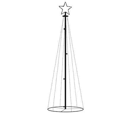 vidaXL Arbre de No&euml;l c&ocirc;ne 108 LED Color&eacute;es 70x180 cm
