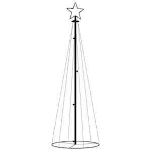 vidaXL Arbre de No&euml;l c&ocirc;ne 108 LED Color&eacute;es 70x180 cm