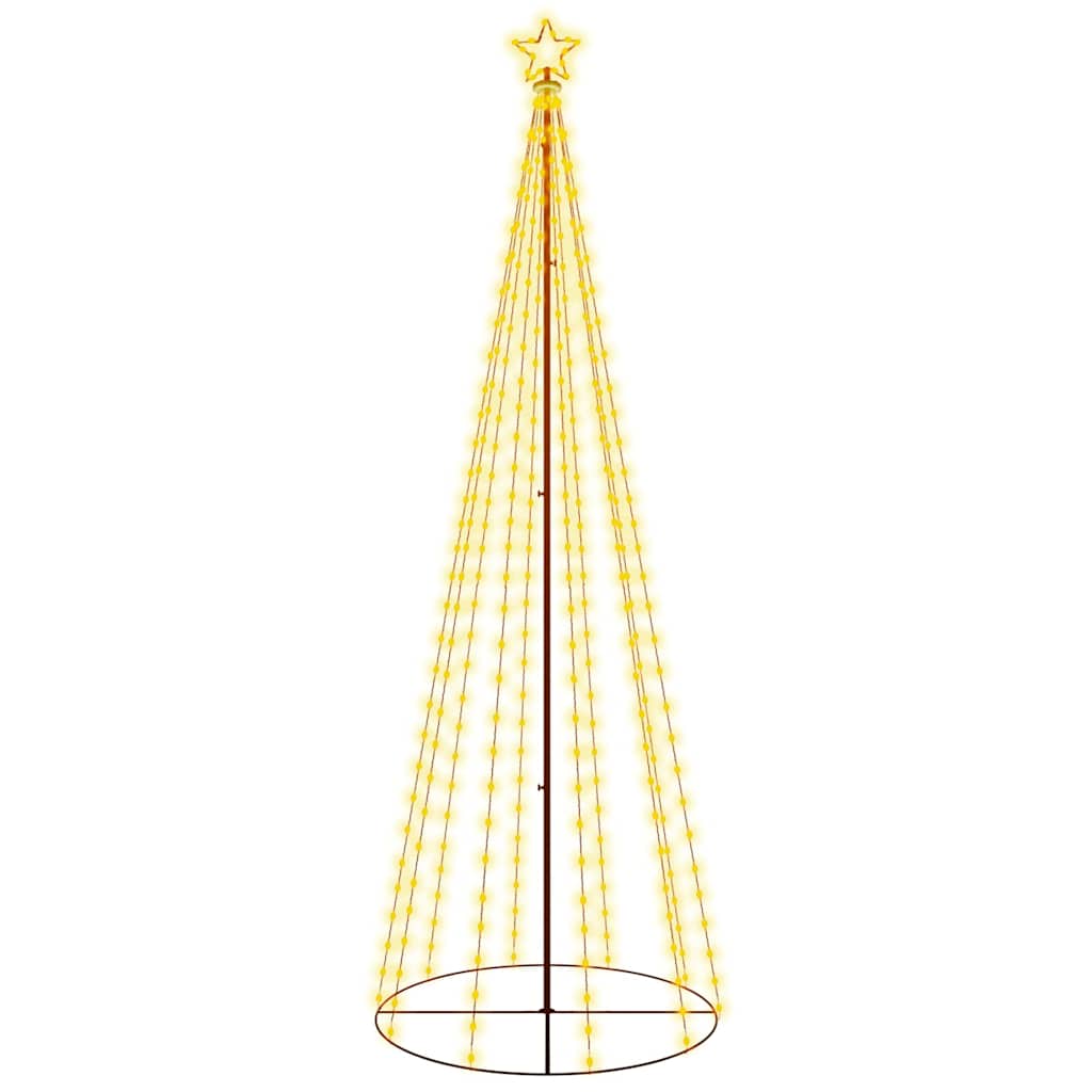 vidaXL Vánoční stromek kužel 310 teplých bílých LED diod 100 x 300 cm