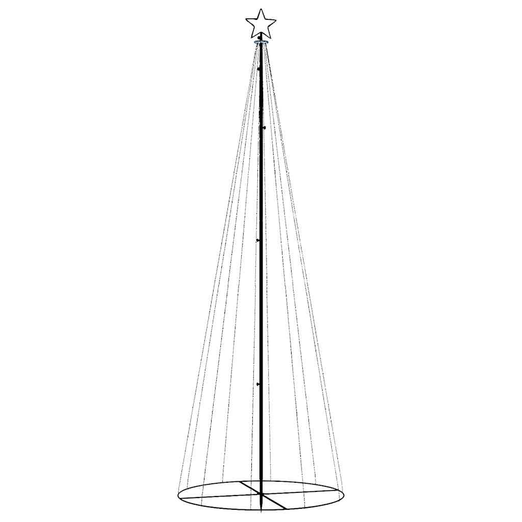 vidaXL Brad de Crăciun conic, 310 LED-uri, alb cald, 100x300 cm