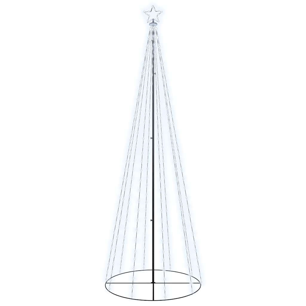 

vidaXL Christmas Cone Tree Cold White 310 LEDs 3x10 ft