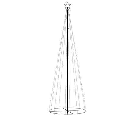 vidaXL koonusekujuline j&otilde;ulupuu, v&auml;rviline, 310 LEDi, 100 x 300 cm