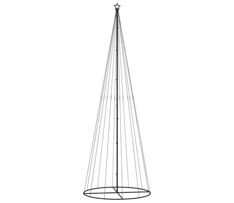 vidaXL Arbre de No&euml;l c&ocirc;ne 732 LED Blanc chaud 160x500 cm