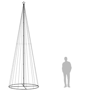 Vánoční stromek kužel 732 teplých bílých LED diod 160 x 500 cm - obrázek 9
