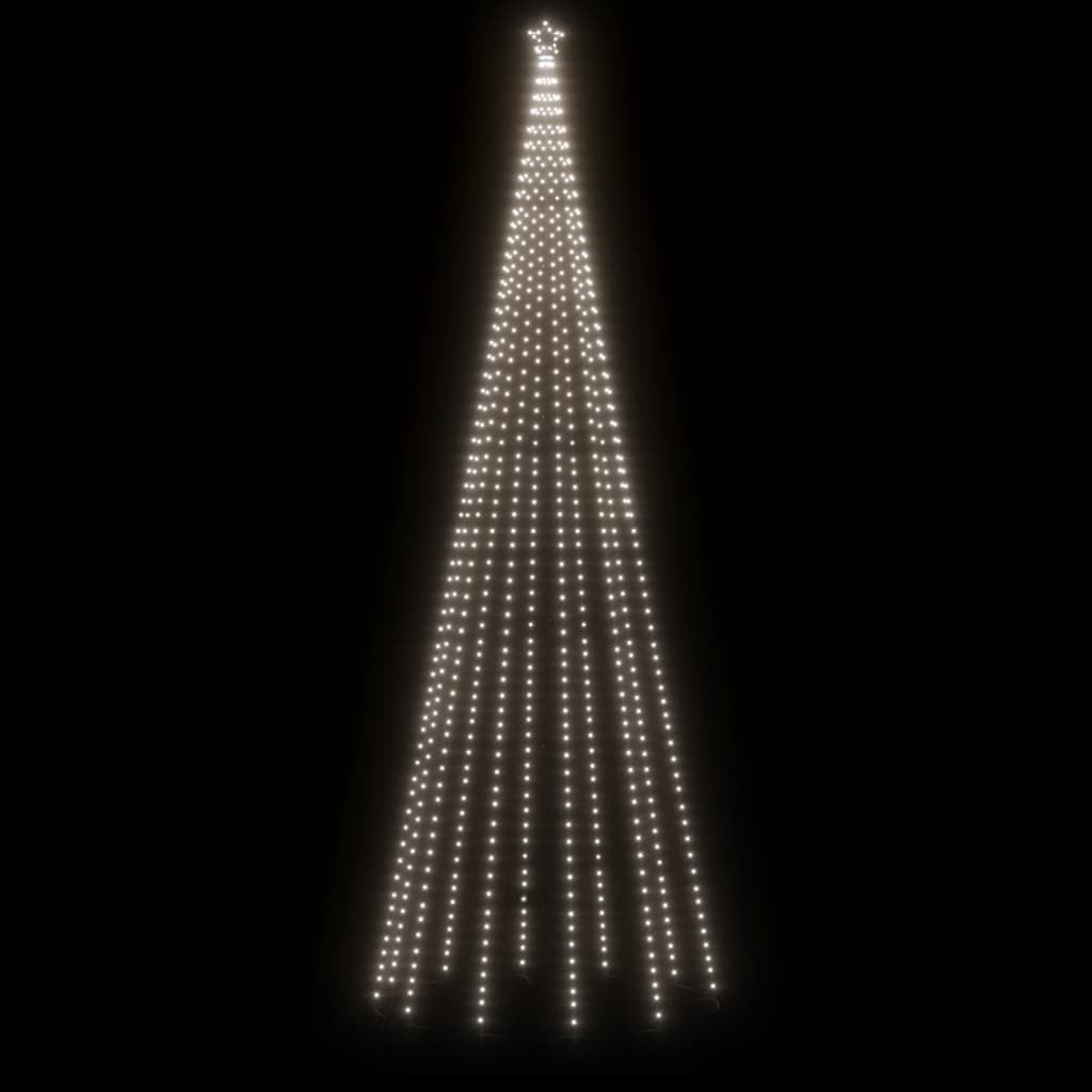 Vánoční stromek kužel 732 studených bílých LED diod 160x500 cm