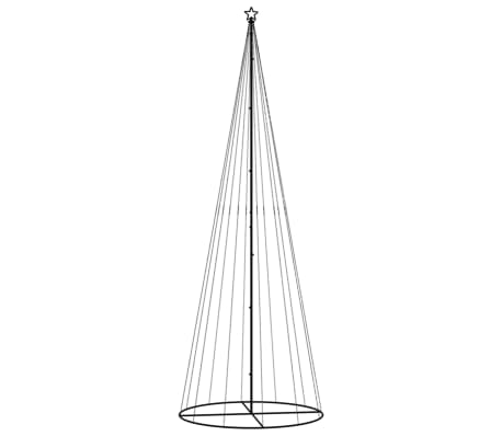 vidaXL Ziemassvētku egle, 732 vēsi baltas LED lampiņas, 160x500 cm