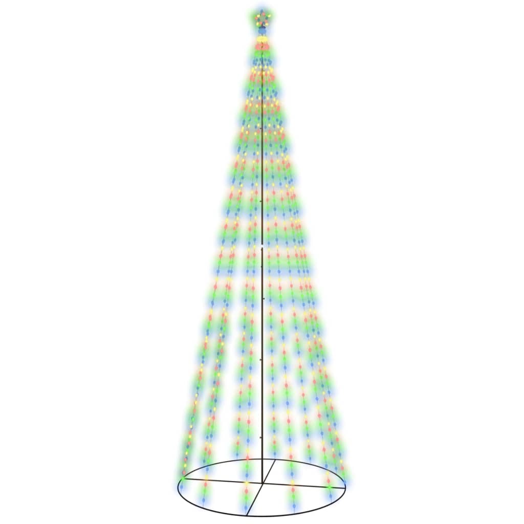 Vánoční stromek kužel 732 vícebarevných LED diod 160 x 500 cm