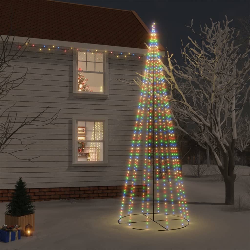 Vánoční stromek kužel 732 vícebarevných LED diod 160 x 500 cm